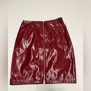 Forever 21 red pleather skirt